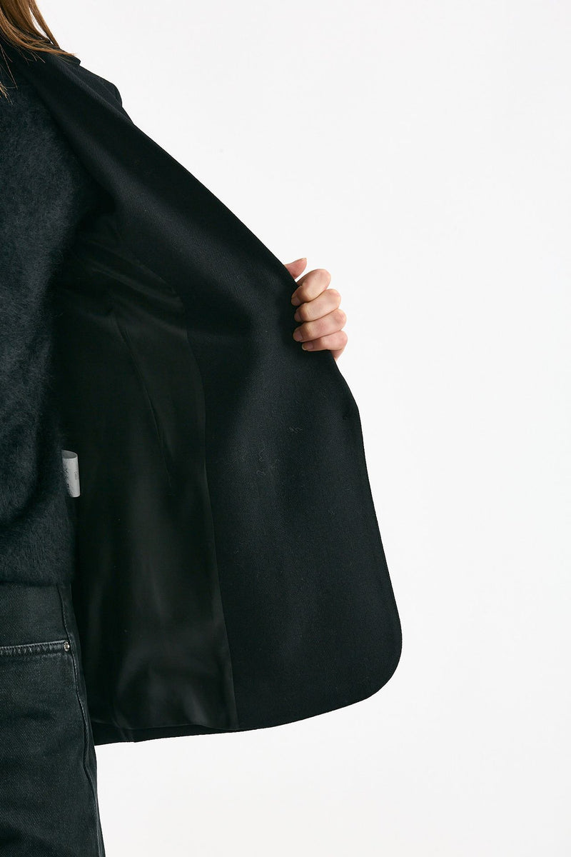 Giacca monopetto in lana nero donna Grifoni - 5