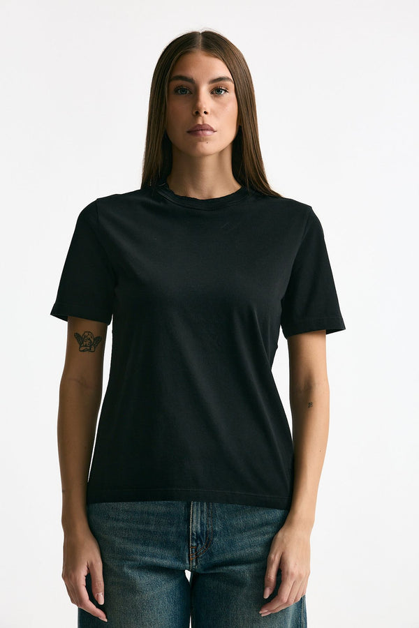 T-shirt basica nero donna Grifoni