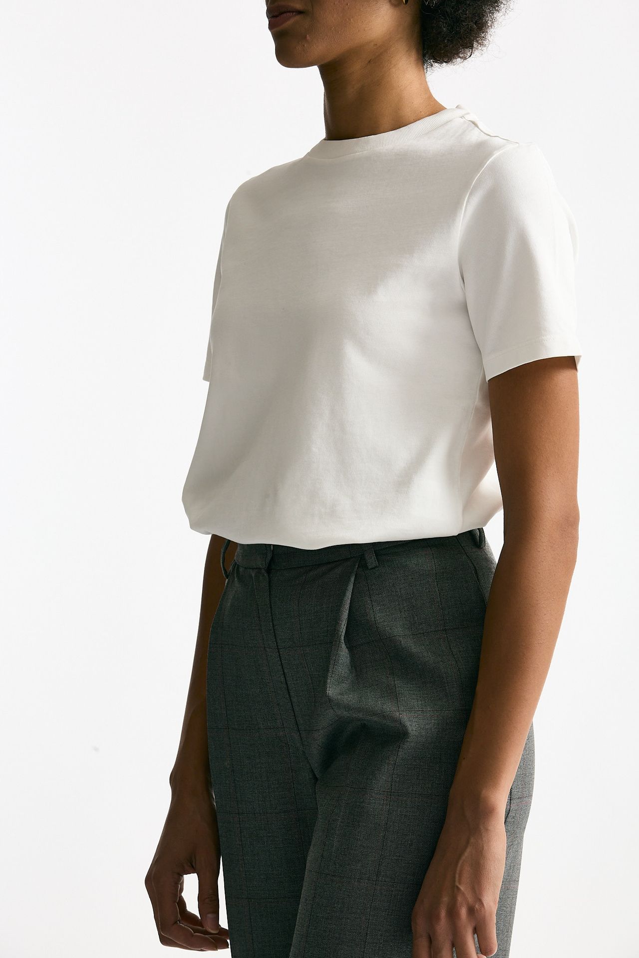 T-shirt basica bianco ottico donna Grifoni - 4