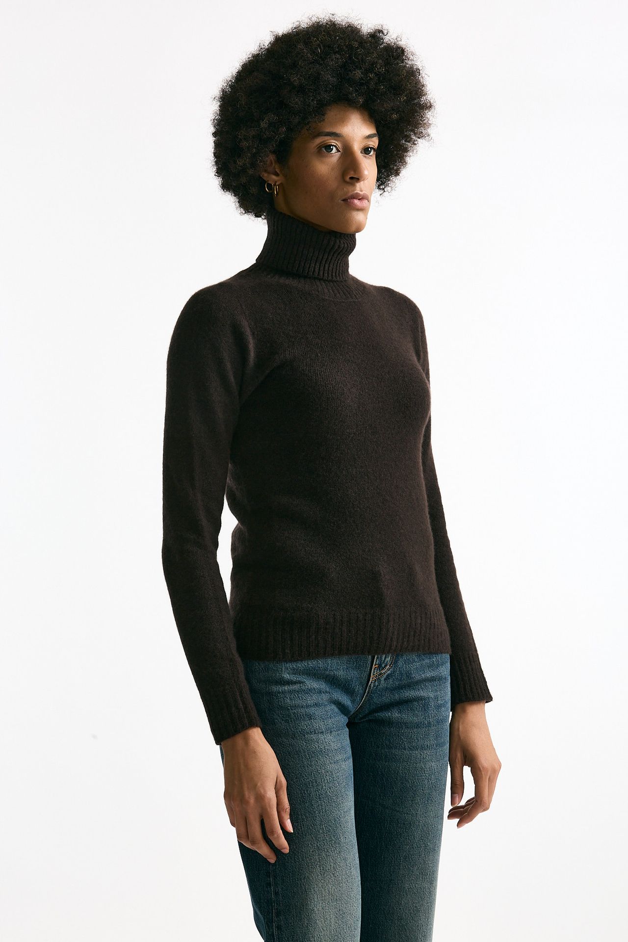 Maglia in cachemire e seta marrone donna Grifoni - 3