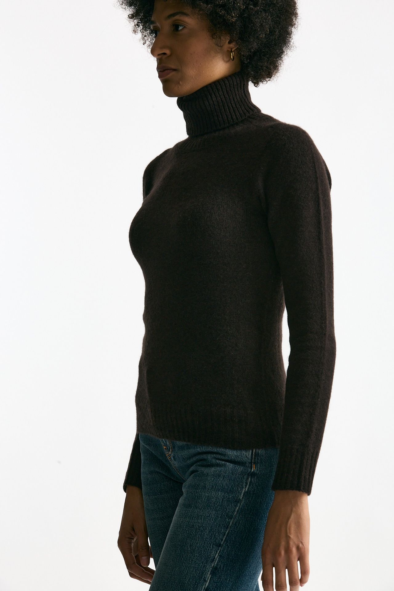 Maglia in cachemire e seta marrone donna Grifoni - 1