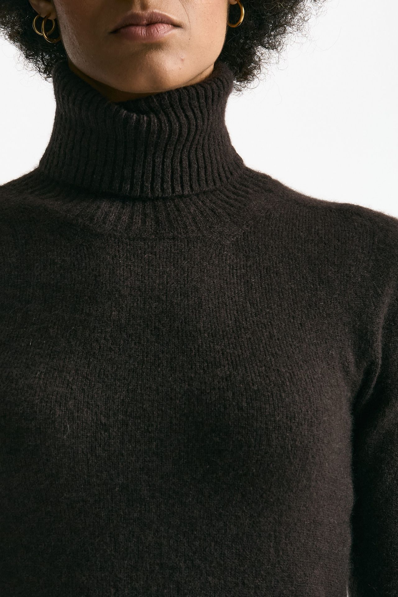 Maglia in cachemire e seta marrone donna Grifoni - 5