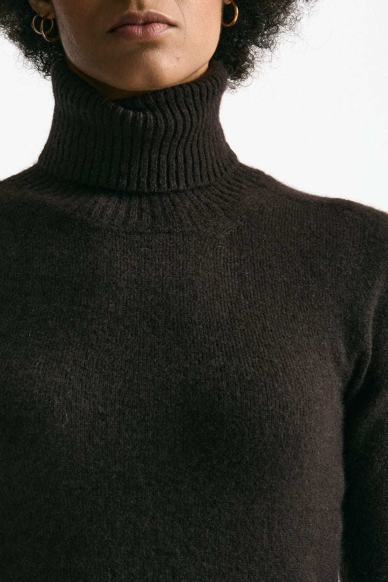 Maglia in cachemire e seta marrone donna Grifoni - 5