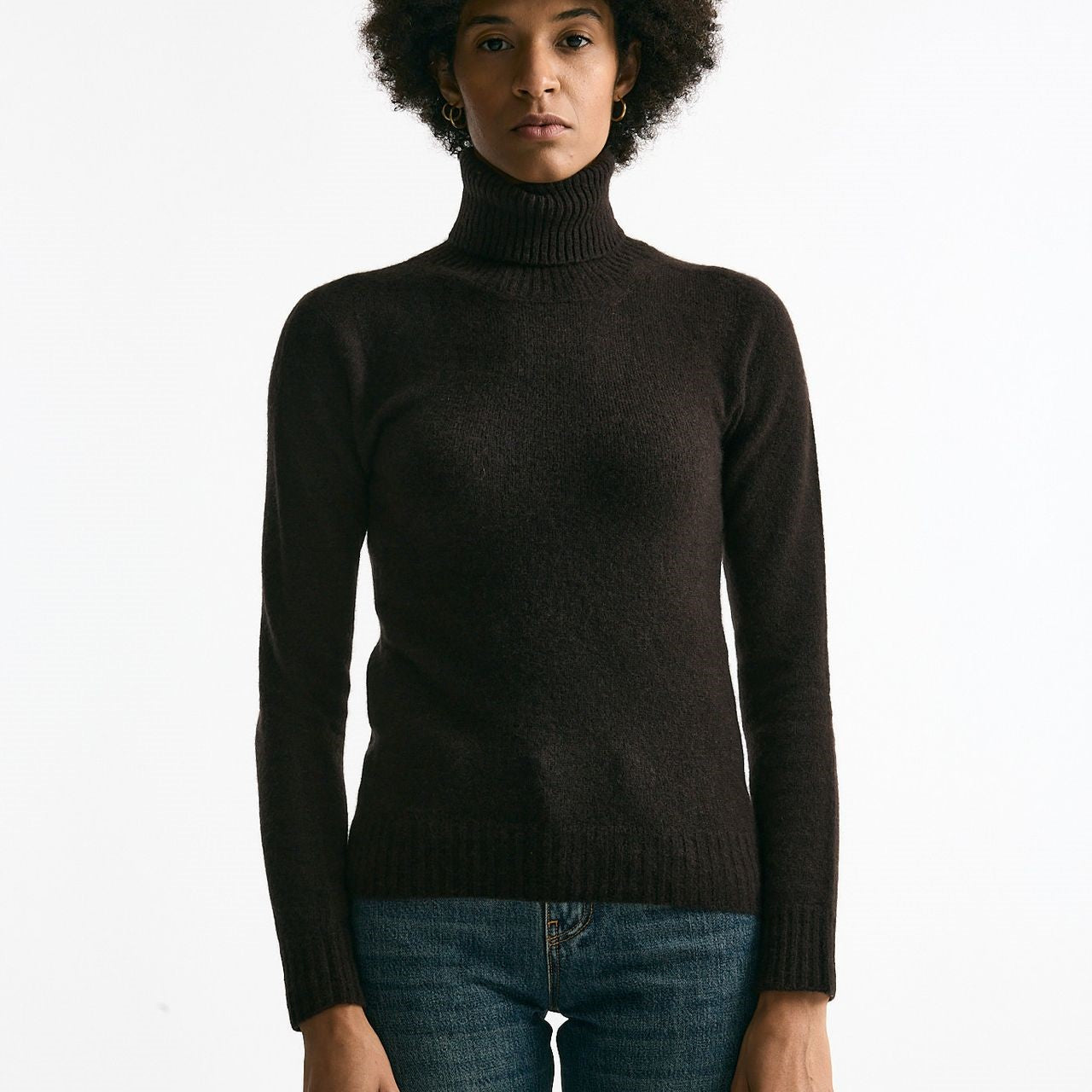 Maglia in cachemire e seta marrone donna Grifoni - 6