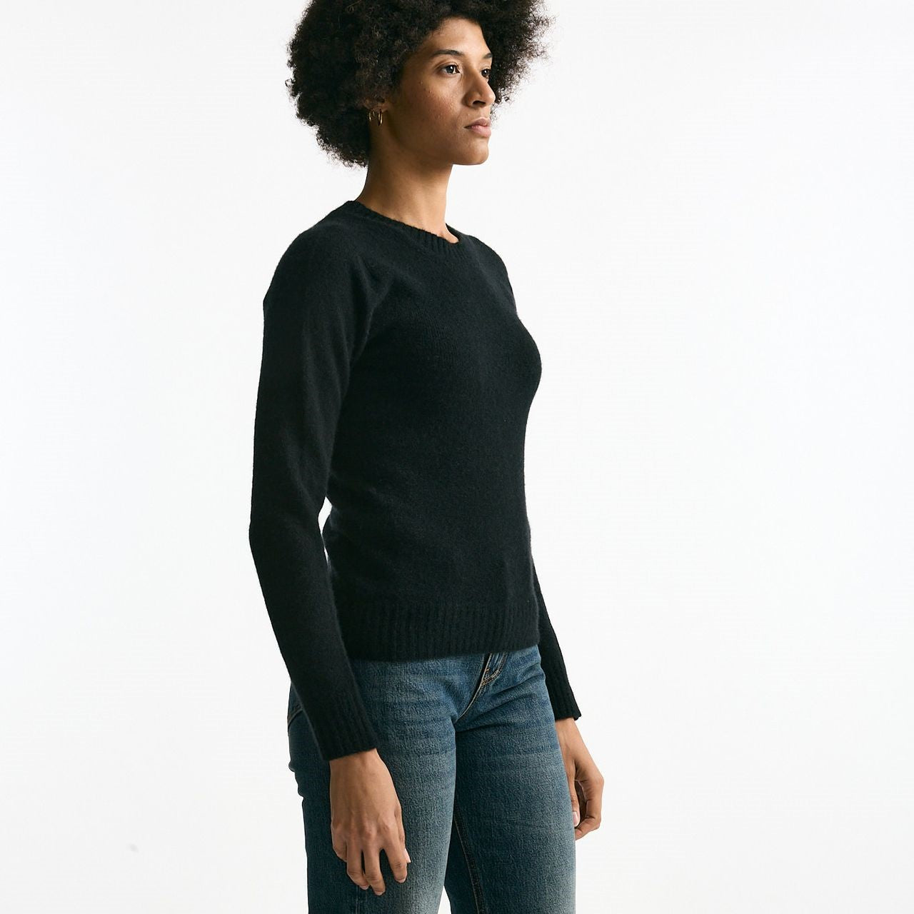 Maglia in cachemire e seta nero donna Grifoni - 5