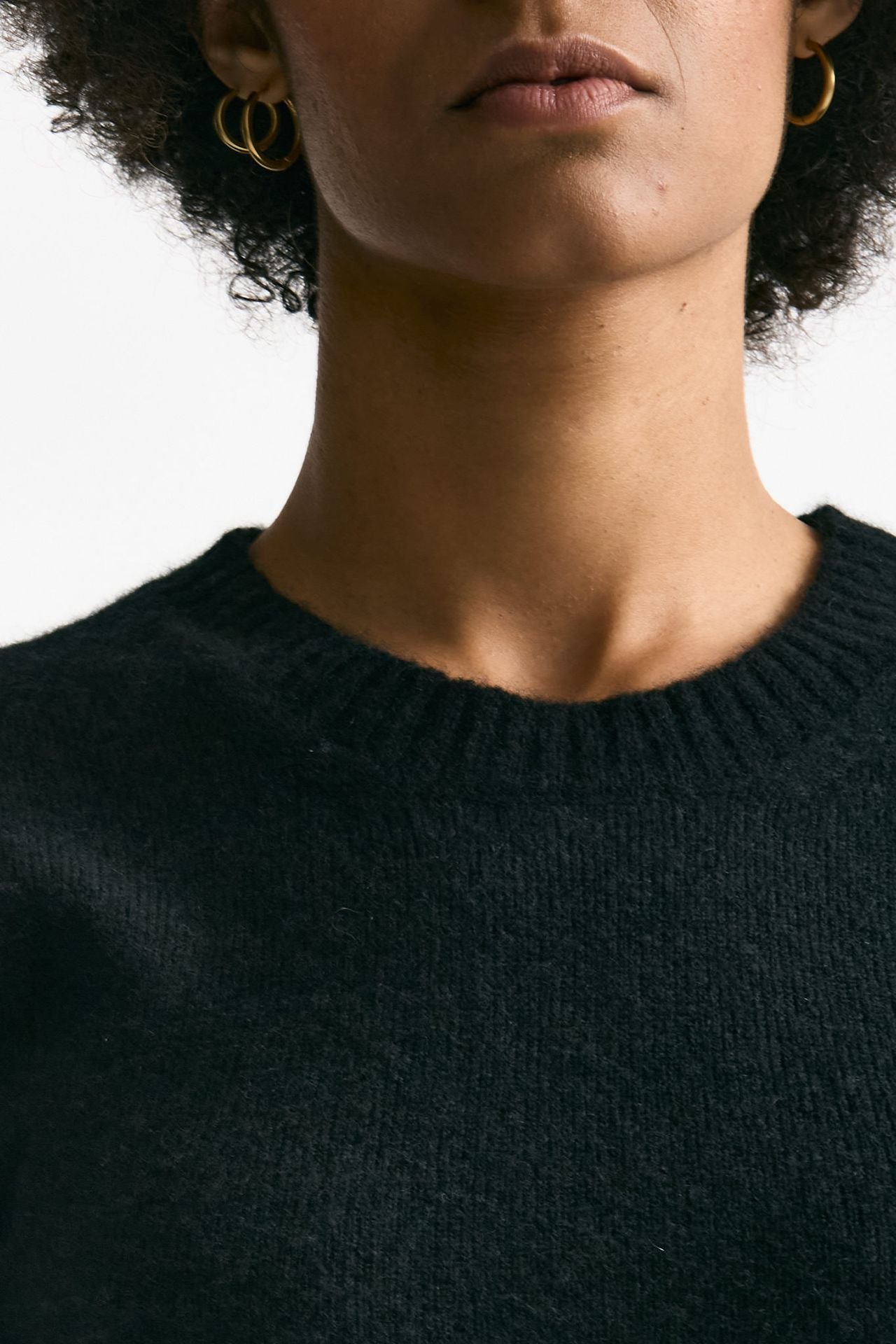 Maglia in cachemire e seta nero donna Grifoni - 4