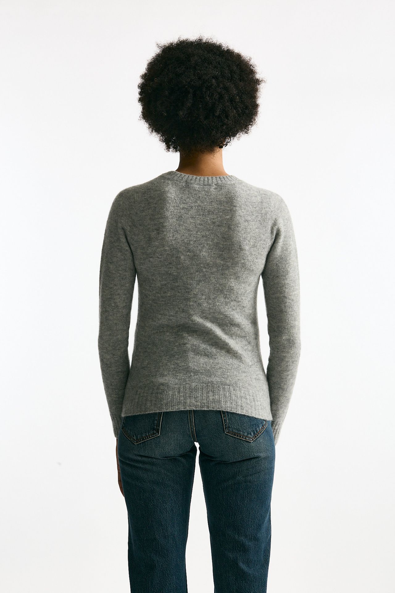 Maglia in cachemire e seta grigio melange donna Grifoni - 3