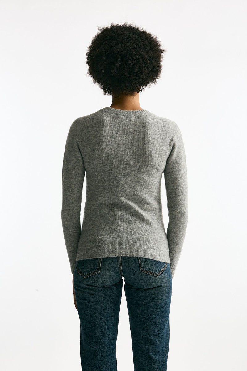 Maglia in cachemire e seta grigio melange donna Grifoni - 3