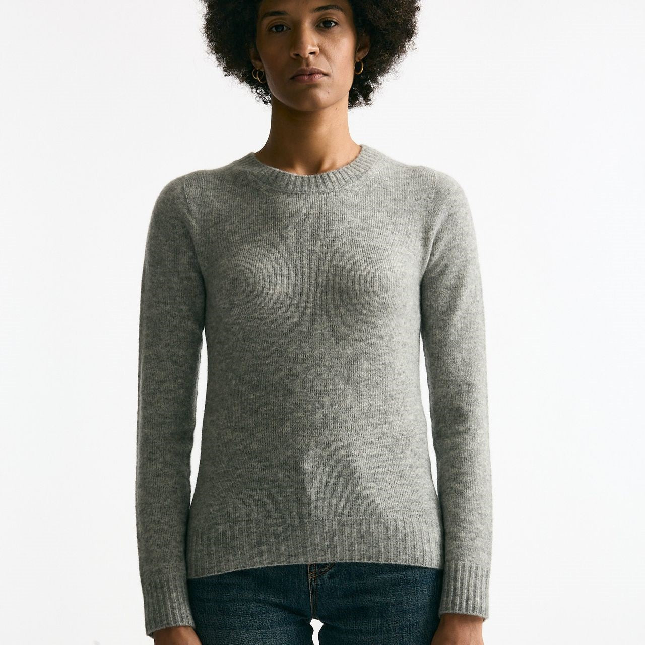 Maglia in cachemire e seta grigio melange donna Grifoni - 5