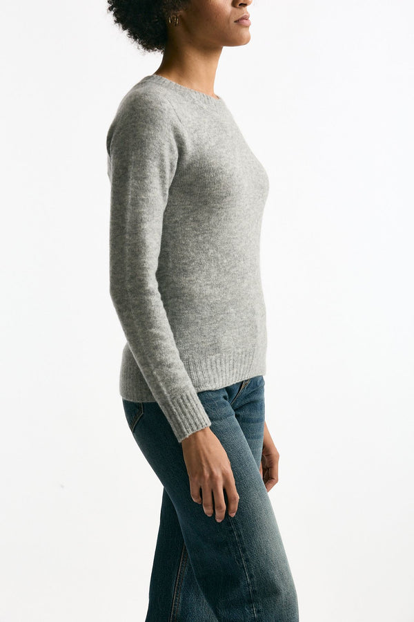 Maglia in cachemire e seta grigio melange donna Grifoni