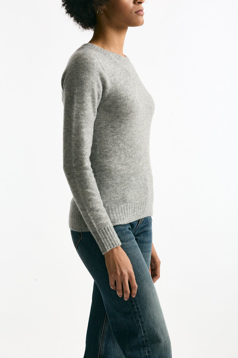 Maglia in cachemire e seta grigio melange donna Grifoni - 1