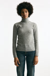Dolcevita in cachemire e seta grigio melange donna Grifoni - 1