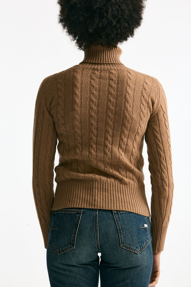 Maglia a trecce cammello cashmere donna Grifoni - 4