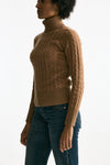 Maglia a trecce cammello cashmere donna Grifoni - 3