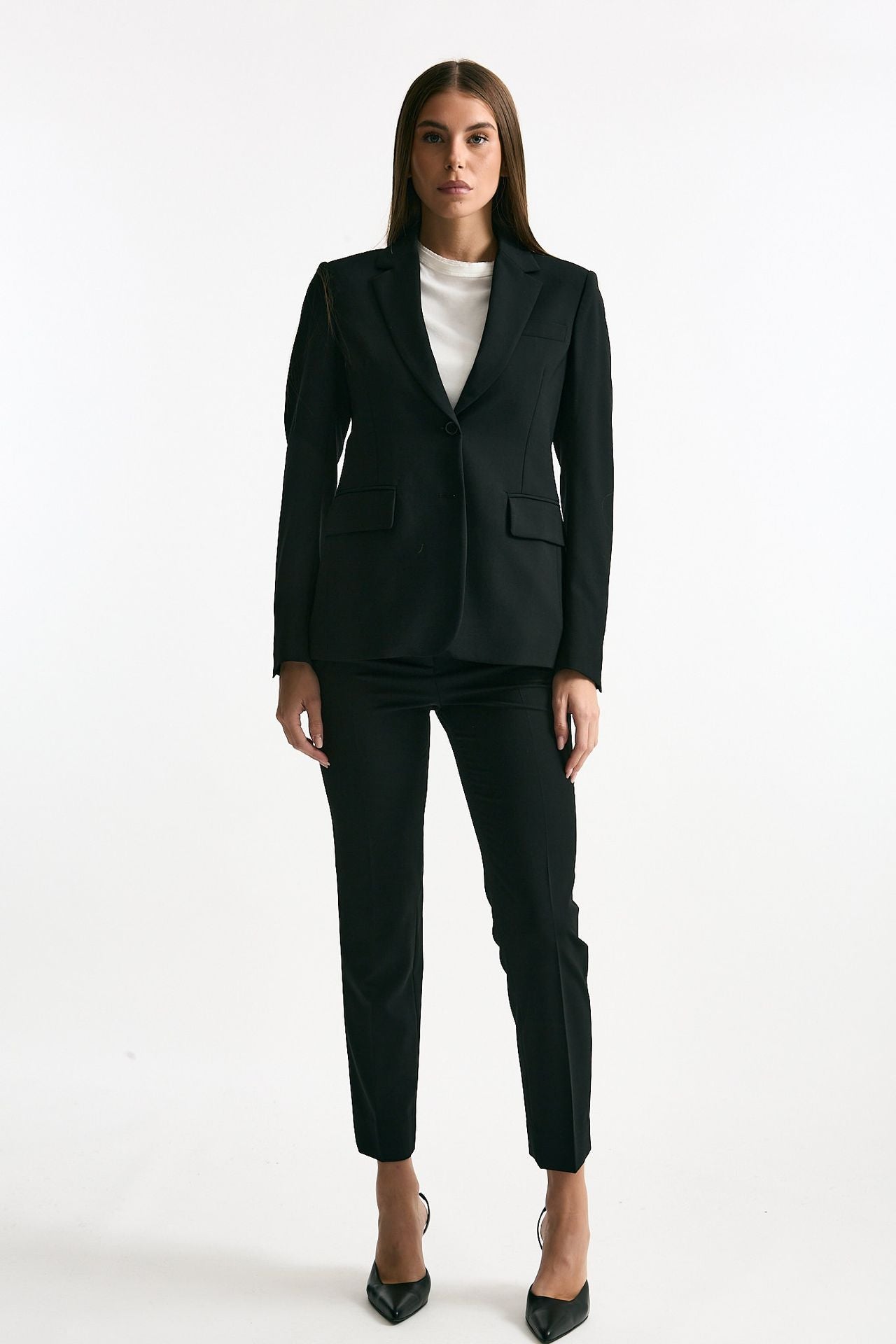 Tailleur in fresco lana nero donna Grifoni - 2