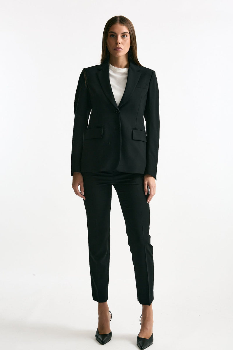 Tailleur in fresco lana nero donna Grifoni - 2