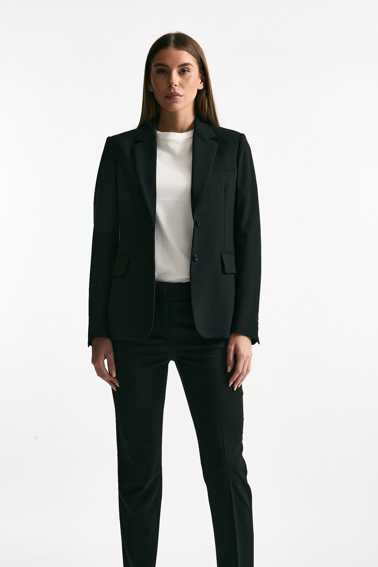 Tailleur in fresco lana nero donna Grifoni - 4