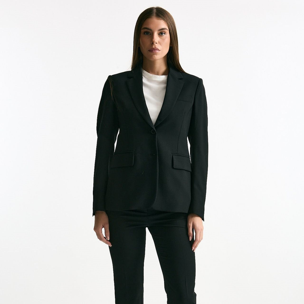 Tailleur in fresco lana nero donna Grifoni - 10