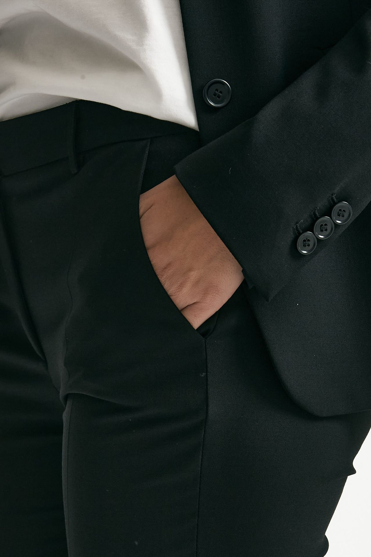 Tailleur in fresco lana nero donna Grifoni - 8