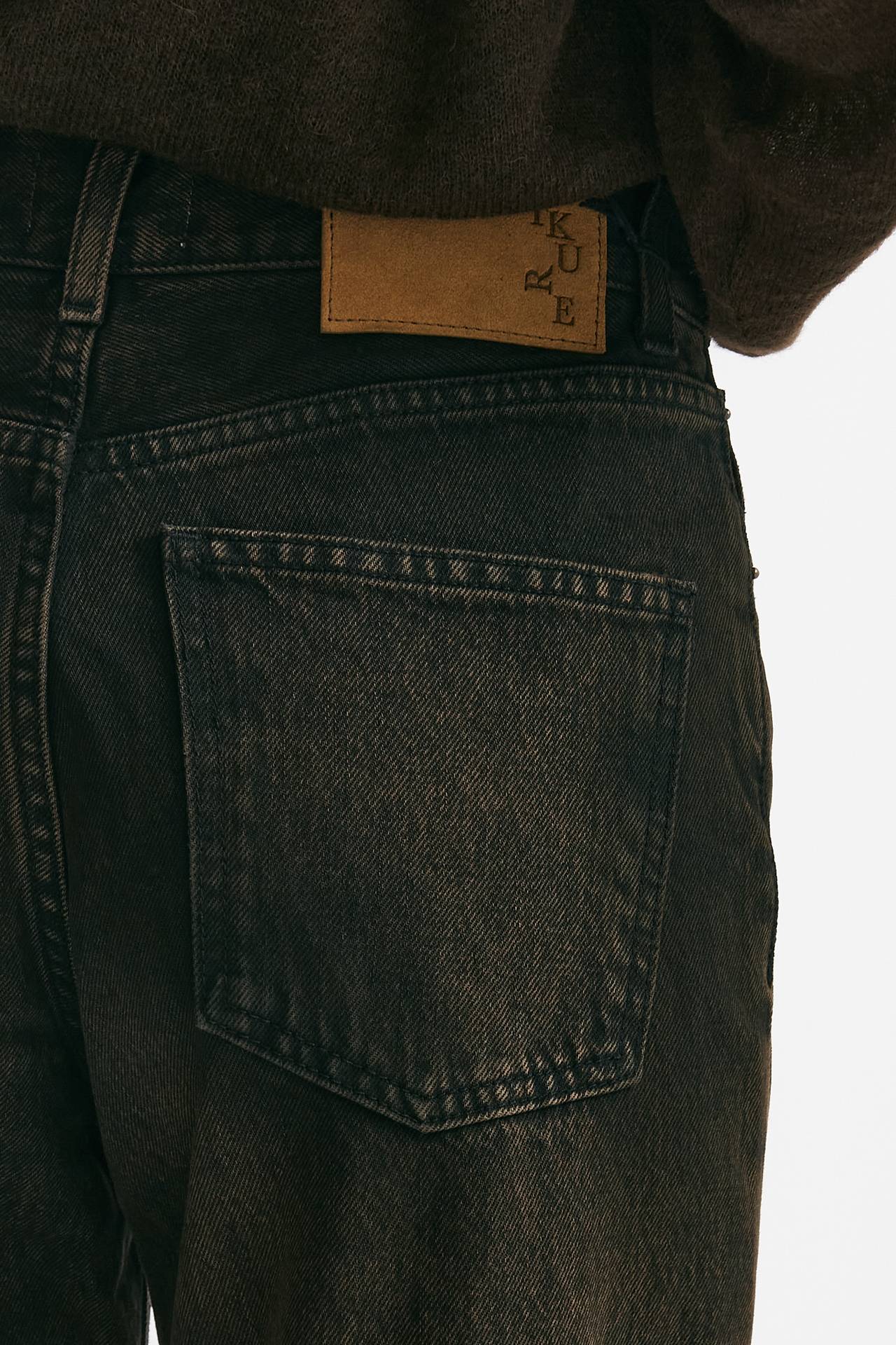 jeans palazzo korea lavaggio black brown donna Haikure - 7