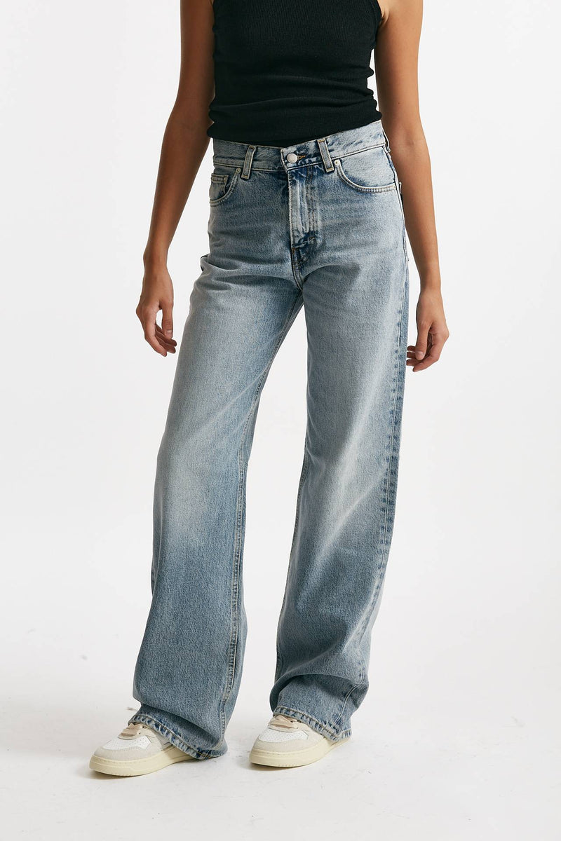 jeans palazzo korea lavaggio chiaro donna Haikure - 1