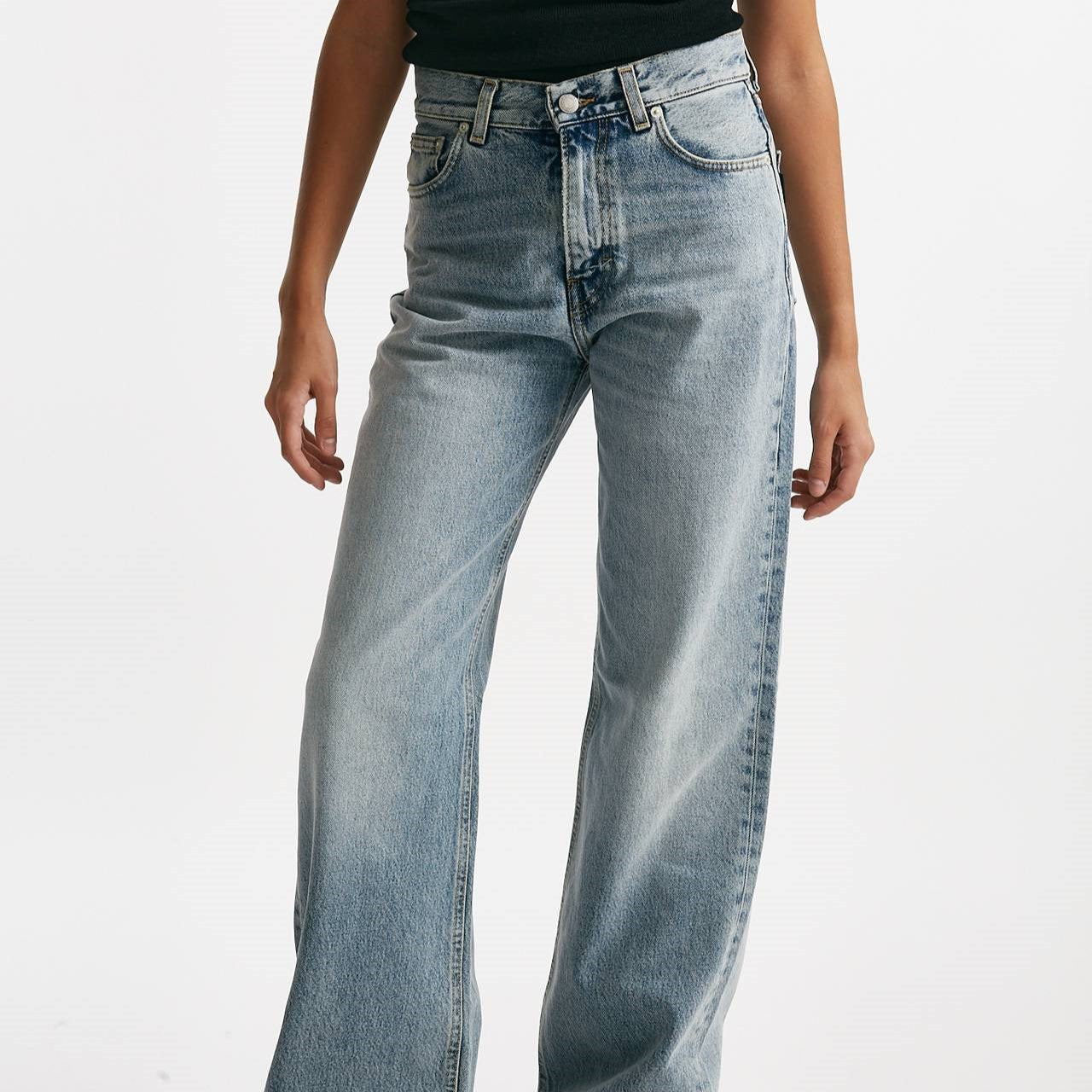 jeans palazzo korea lavaggio chiaro donna Haikure - 7