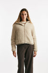 bomber teddy e nylon beige donna Herno - 1