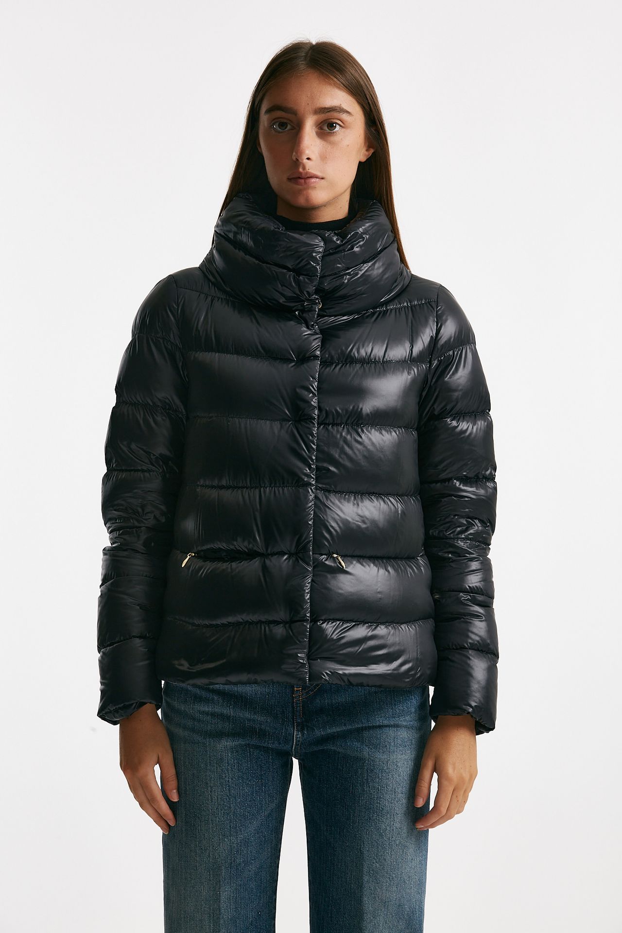piumino corto in nylon ultralight nero donna Herno - 5