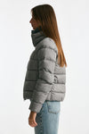 Piumino corto grigio chiaro donna Herno - 4