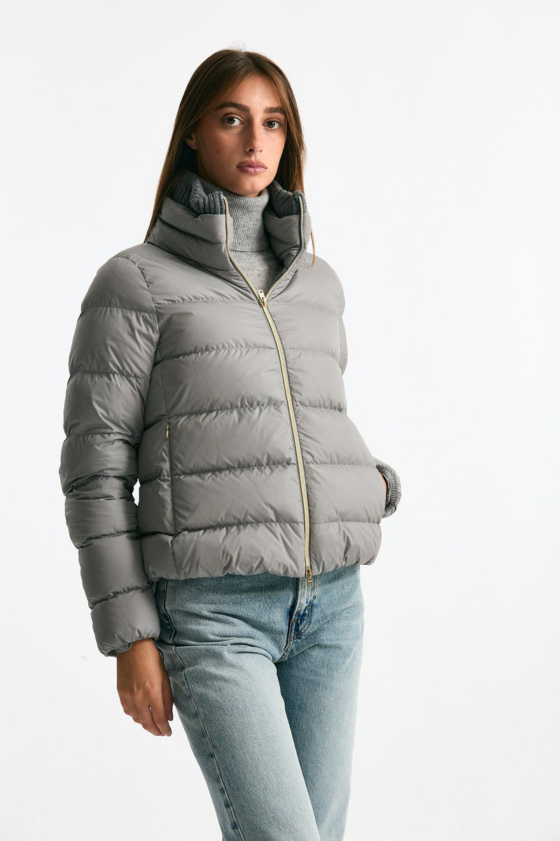 Piumino corto grigio chiaro donna Herno - 2
