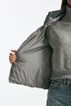 Piumino corto grigio chiaro donna Herno - 7