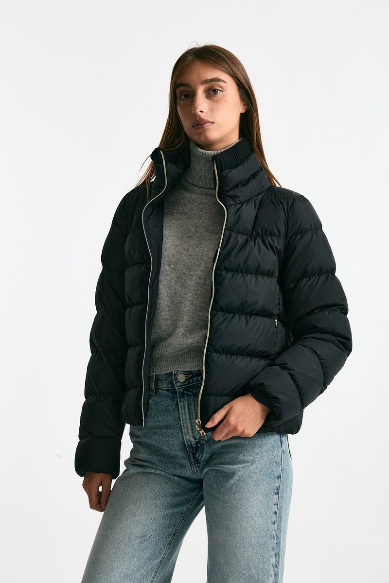 Piumino corto nero donna Herno - 1