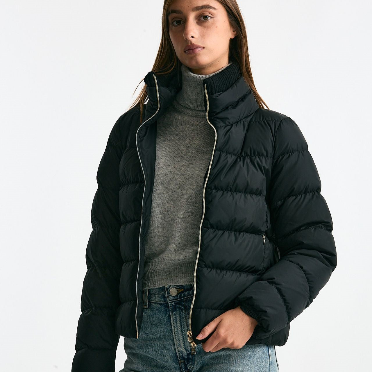 Piumino corto nero donna Herno - 9