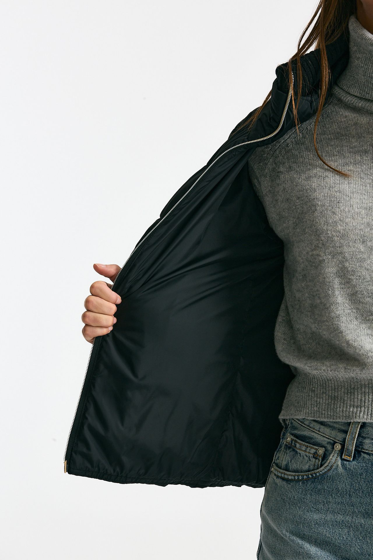 Piumino corto nero donna Herno - 7