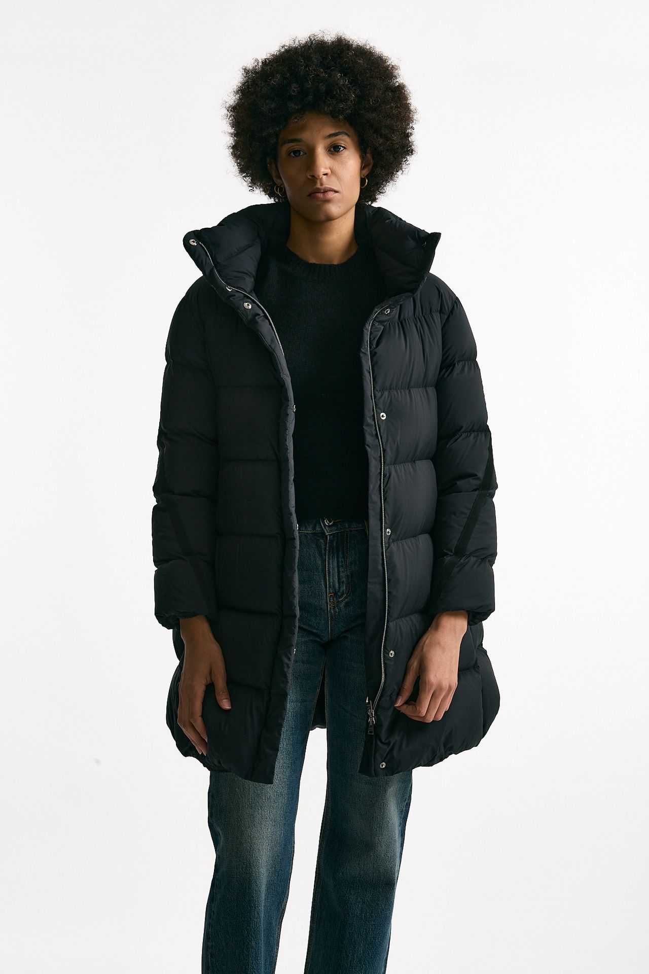 Piumino midi nero donna Herno - 1