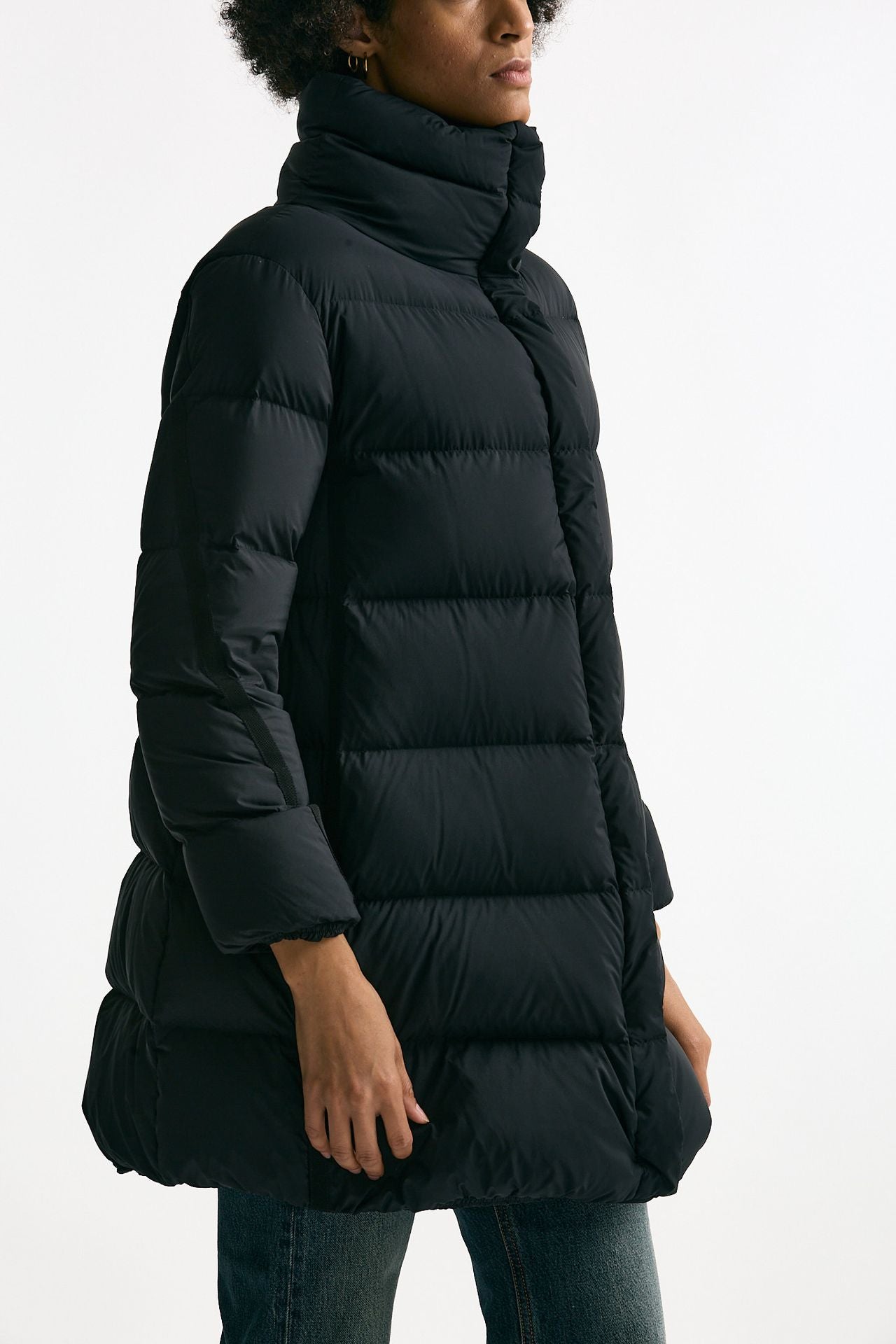 Piumino midi nero donna Herno - 3