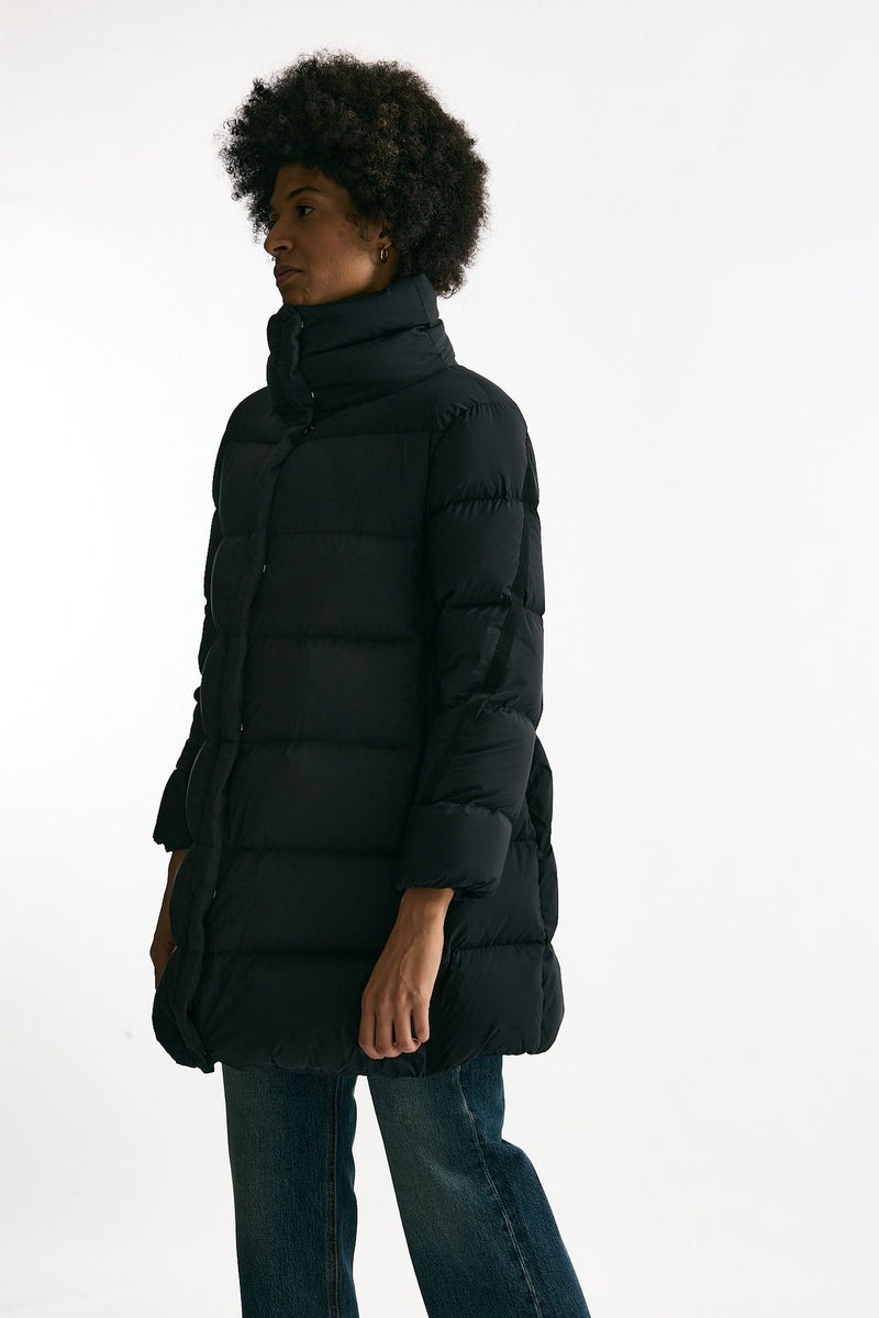 Piumino midi nero donna Herno - 6