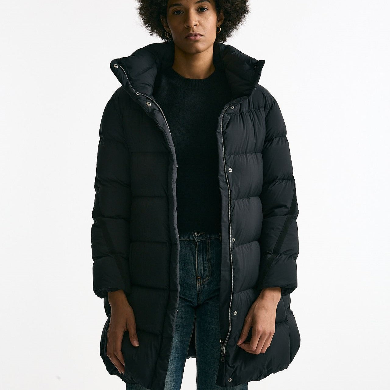 Piumino midi nero donna Herno - 11