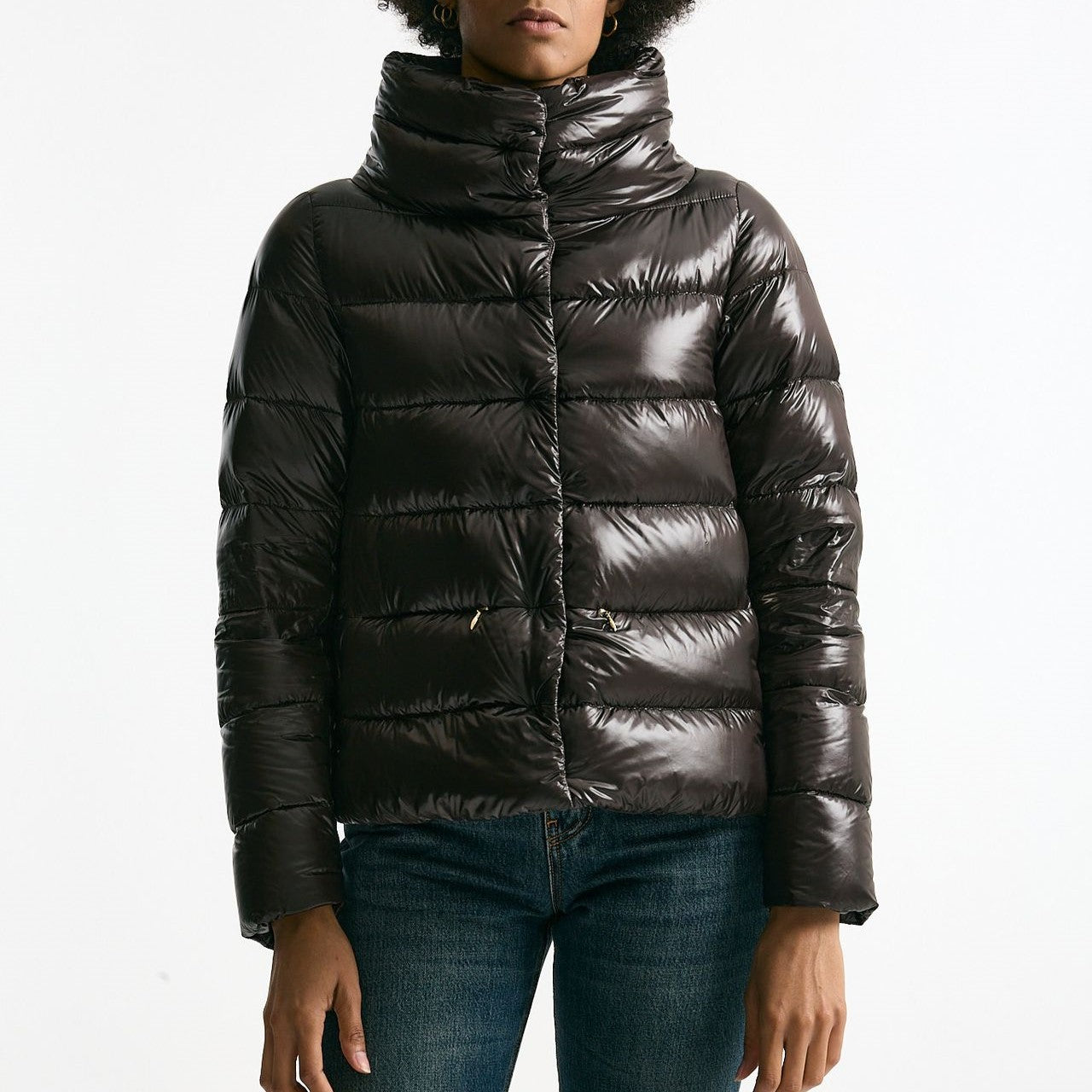 Piumino corto cioccolato donna Herno - 10