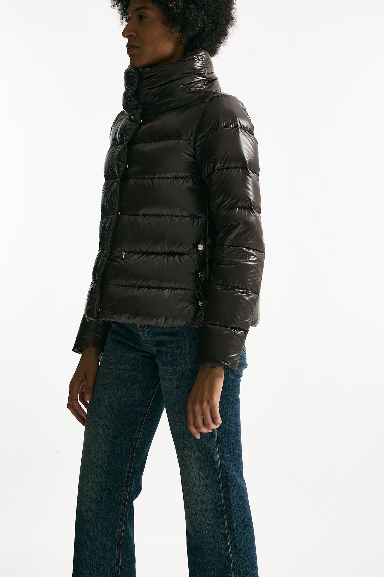 Piumino corto cioccolato donna Herno - 6