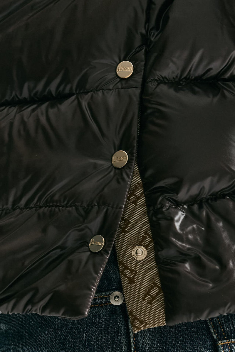 Piumino corto cioccolato donna Herno - 7