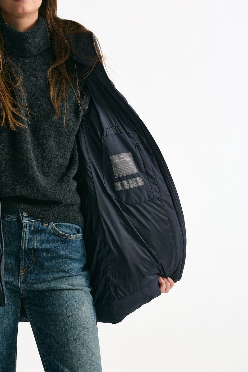 Piumino midi imbottito blu donna Herno - 6
