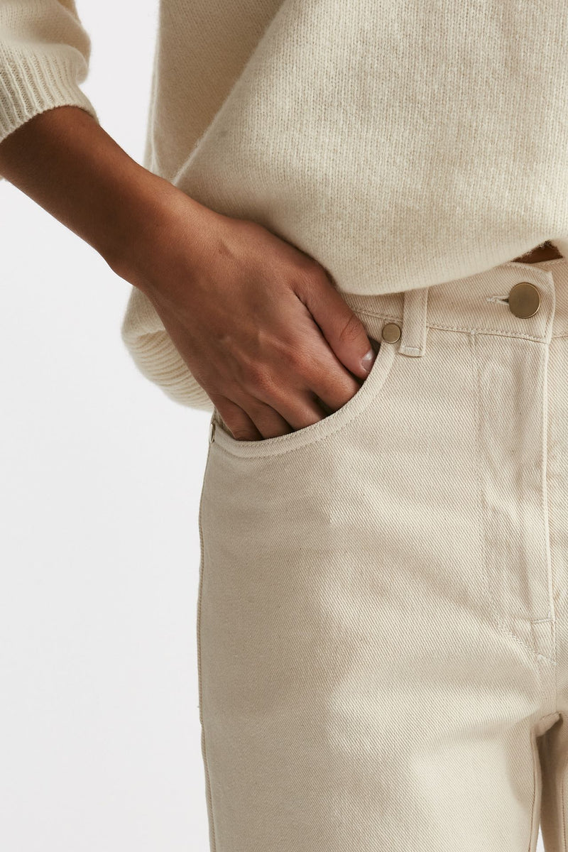 Jeans regular MAYA panna donna Incotex - 5