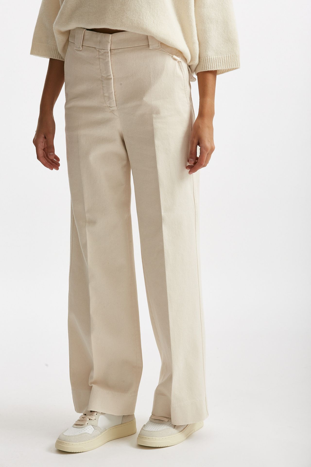 Pantalone ampio ELYS panna donna Incotex - 1