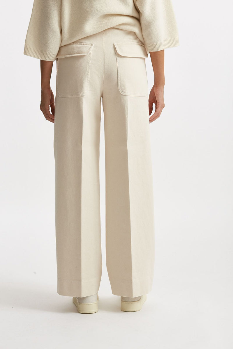 Pantalone ampio ELYS panna donna Incotex - 2