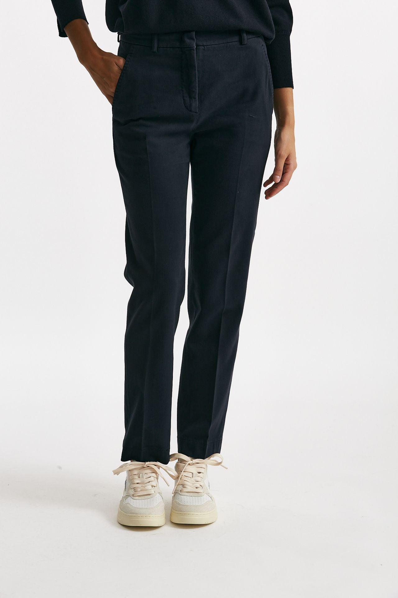 Pantalone slim in cotone LEYRE blu donna Incotex - 1