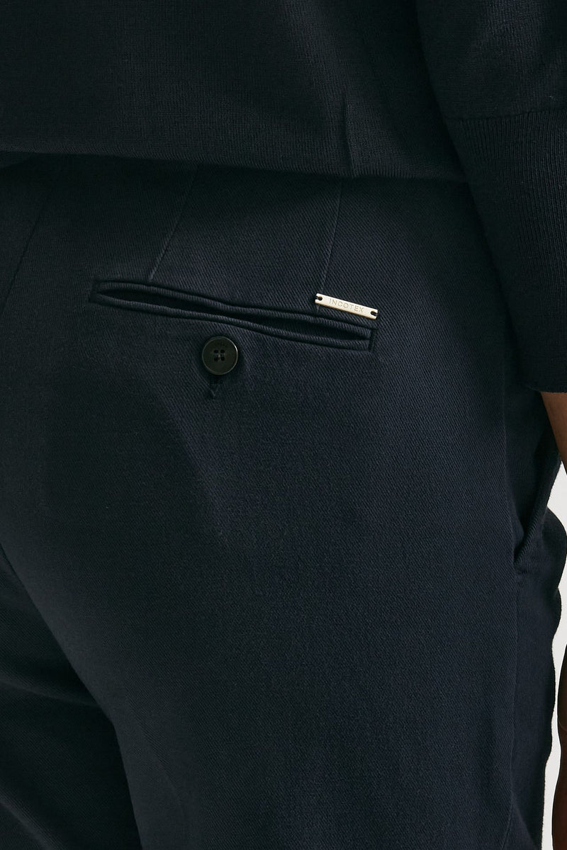 Pantalone slim in cotone LEYRE blu donna Incotex - 6