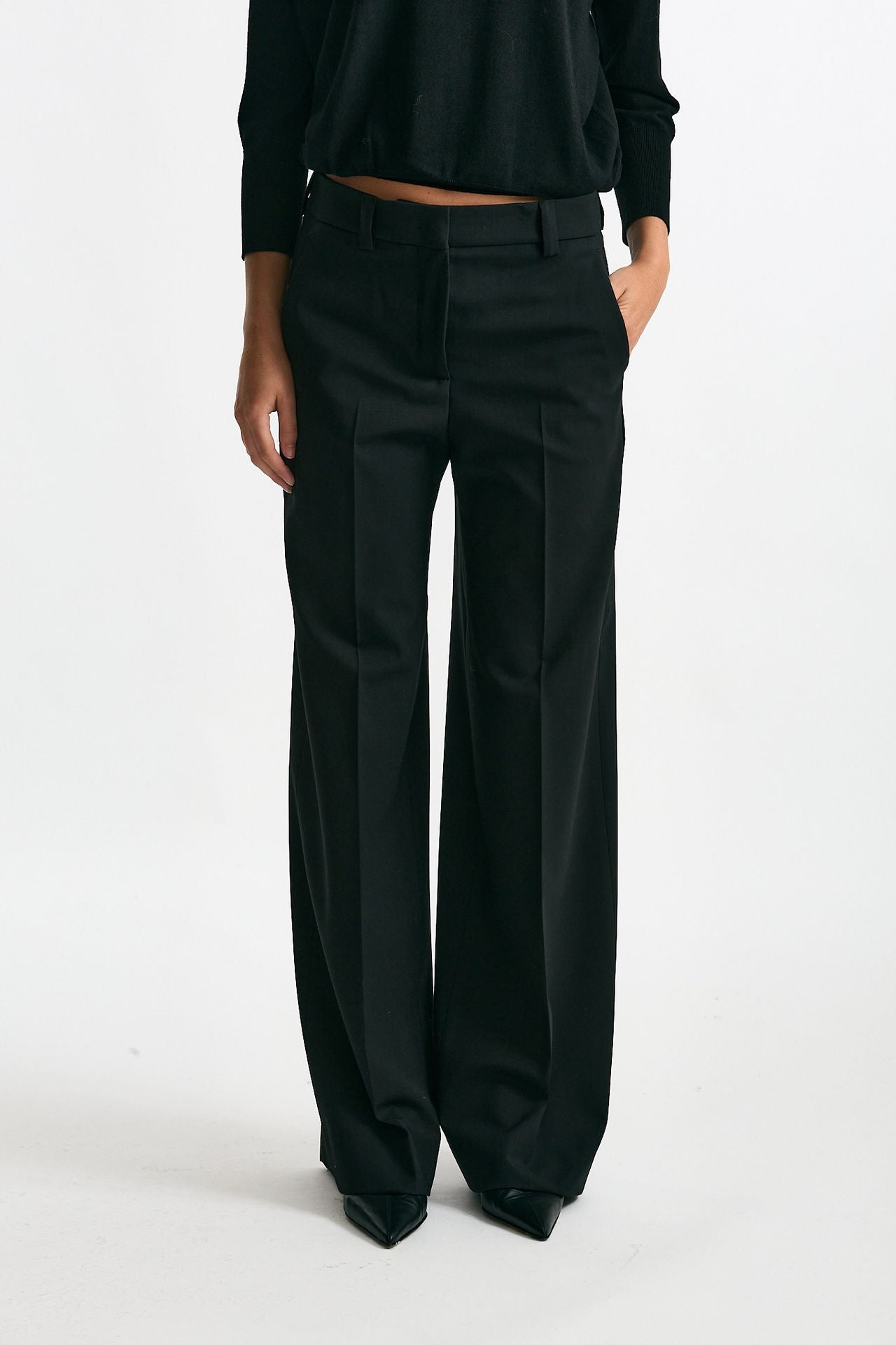 Pantalone ampio NEERA nero donna Incotex - 2