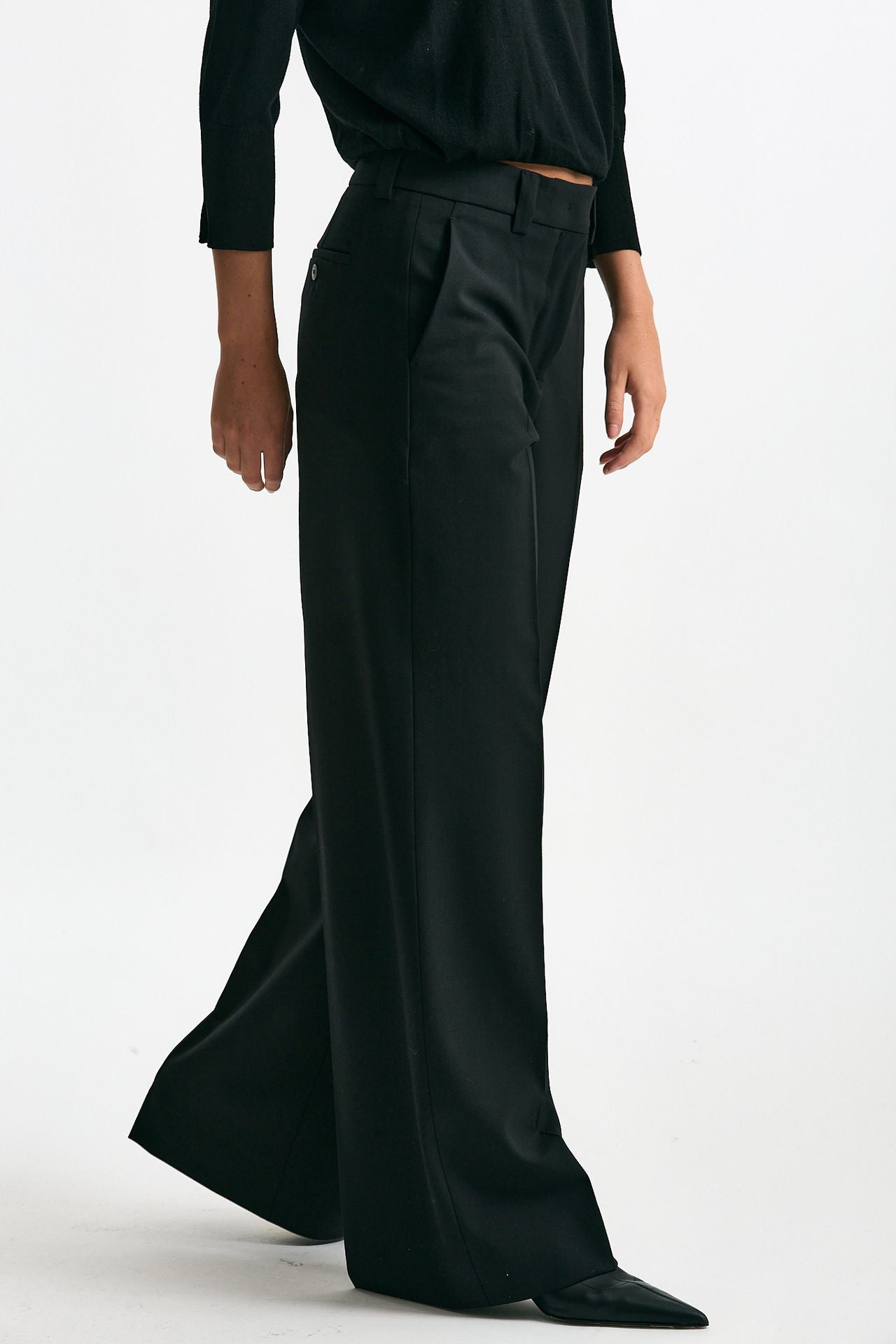 Pantalone ampio NEERA nero donna Incotex - 1