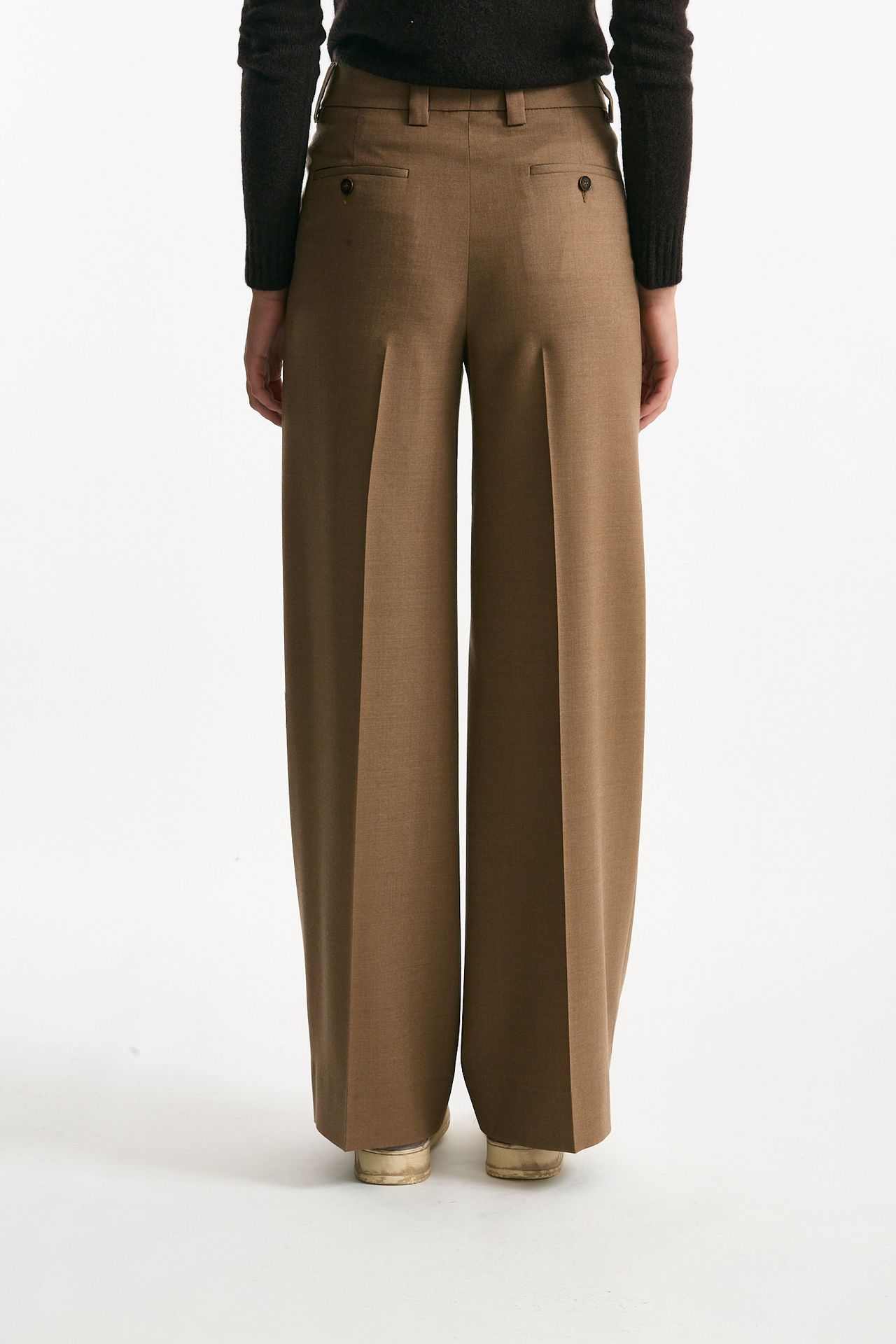 Pantalone NEERA ampio in flanella cammello donna Incotex - 2